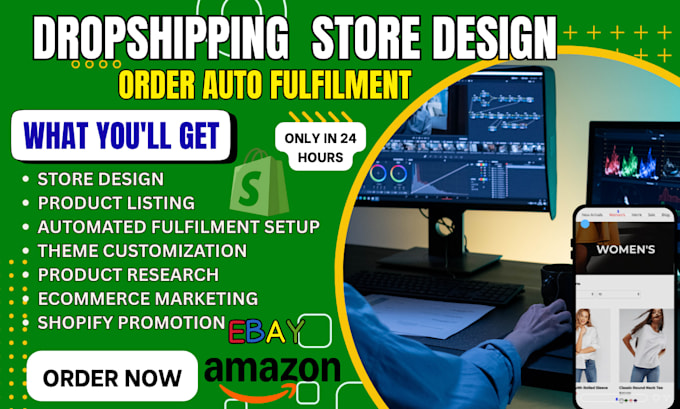 do product listing order auto fulfilment and inventory updates with ebay amazon