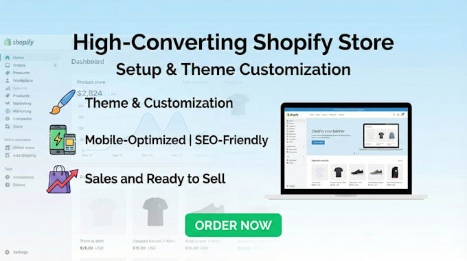 build high converting shopify store setup with professional theme customization
