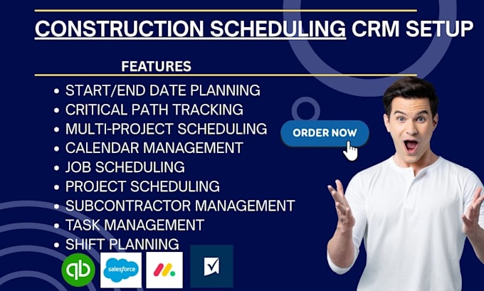 setup construction scheduling quickbooks salesforce monday com wrike procore