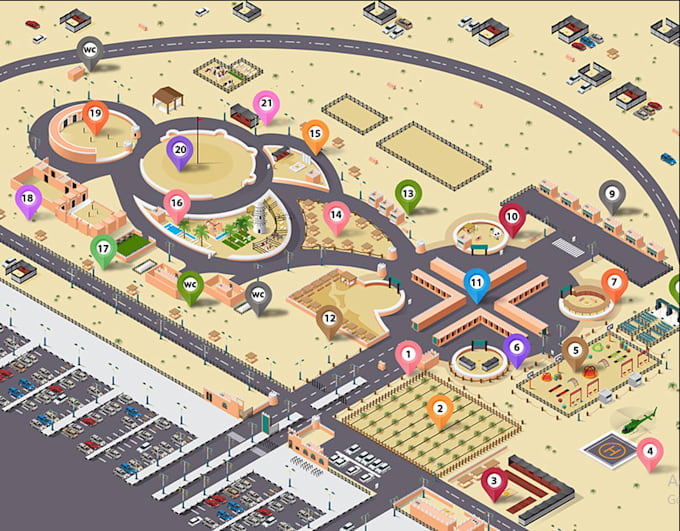 do map design for custom events, festivals, and vector map illustrations