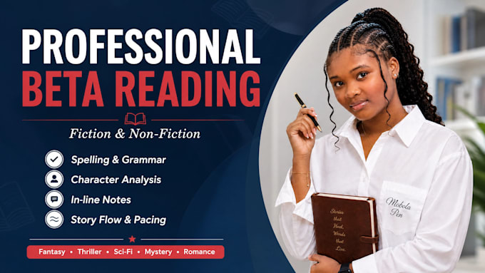 do beta reading, alpha reading, structural and developmental edit, copy edit