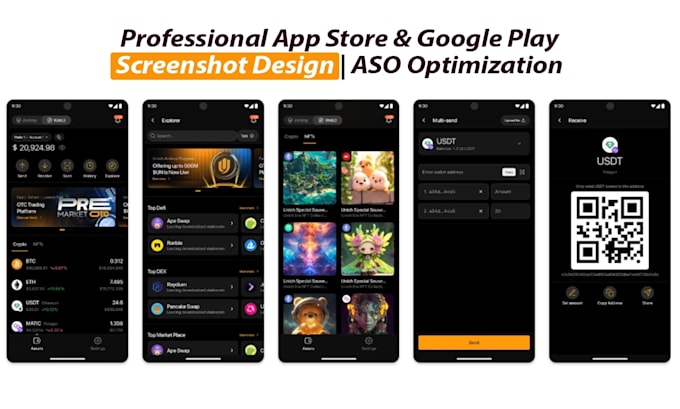 Design app feature graphic google play screenshot design and aso ...