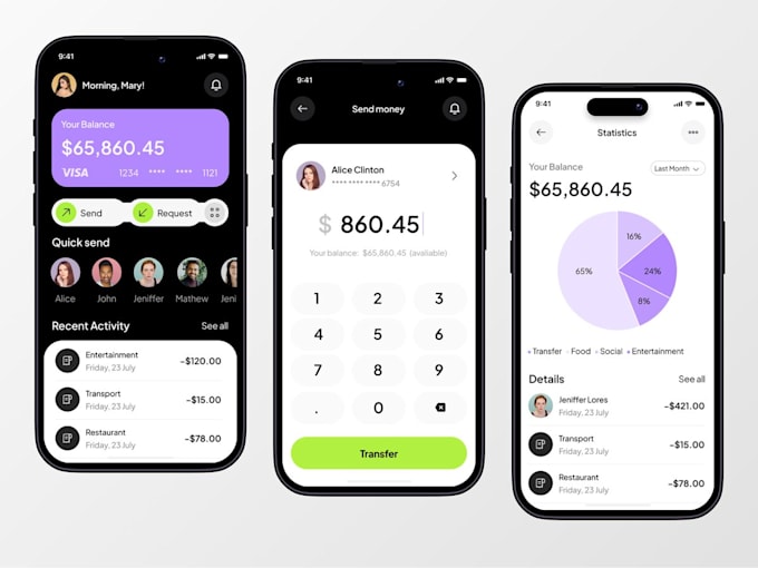 develop group contribution money saving app, finance app, budgeting app, neo ban