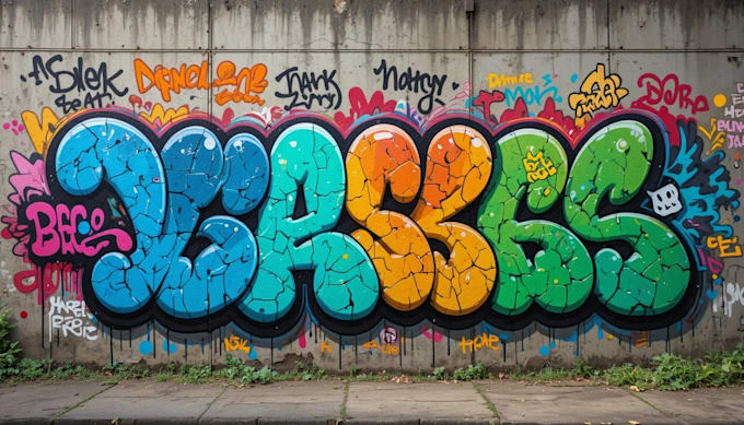 make graffiti logo or graffiti illustration