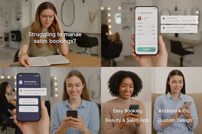 develop a salon, beauty, or cosmetic booking mobile app