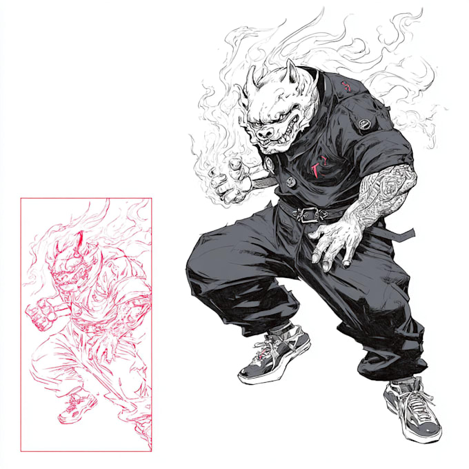 make anime tattoo design