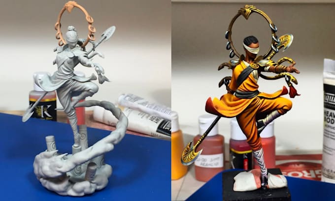 print and paint 3d action models tabletop miniatures statues and figurines