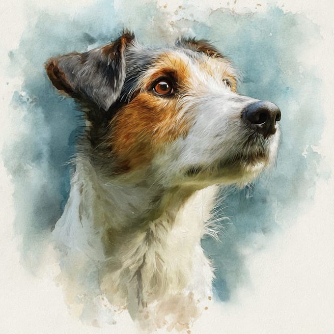 Draw a watercolor pet portrait, dog portrait cat portrait by Debraharpe ...