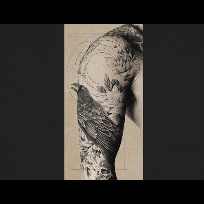 design a modern and minimalist tattoo design
