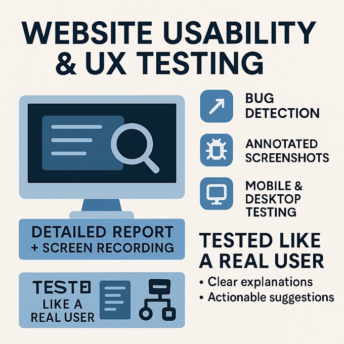 test your website and identify usability issues