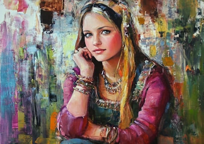 Create a digital oil painting portrait from your photo by Dulluma5 | Fiverr