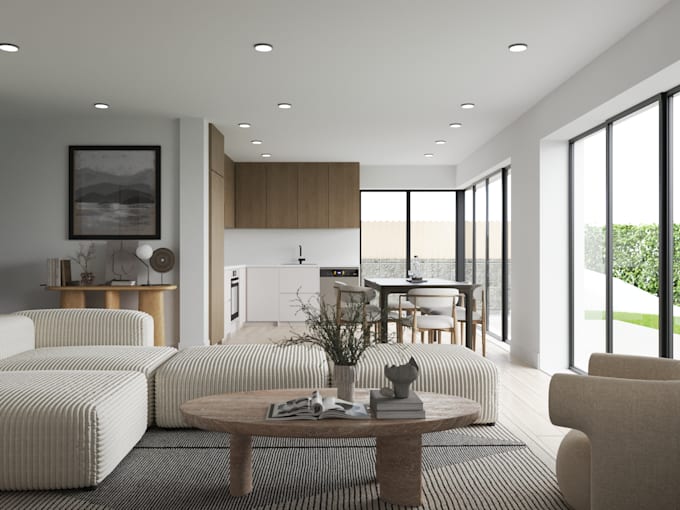 create sketchup 3d model and interior or exterior architecture render