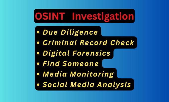 do cybercrime investigation osint background check digital footprint