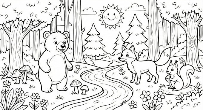 make a unique coloring book  ready to print
