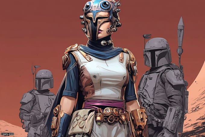 draw your star wars sci fi character art