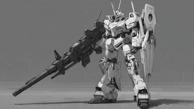 draw anime, mecha, armor, character, concept art or artwork