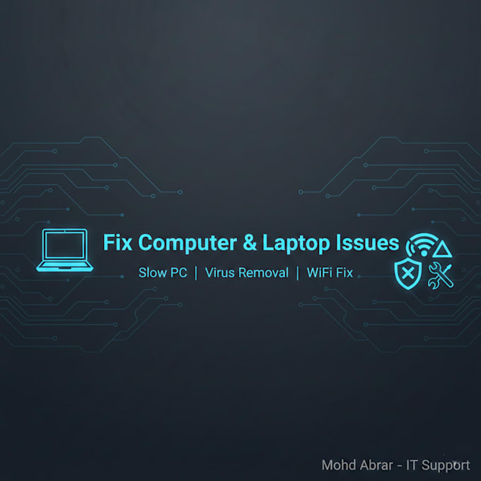 fix computer, laptop, windows errors, slow PC, wifi, virus removal