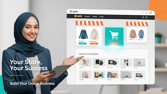 design salla, zid website, arabic shopify store, redesign