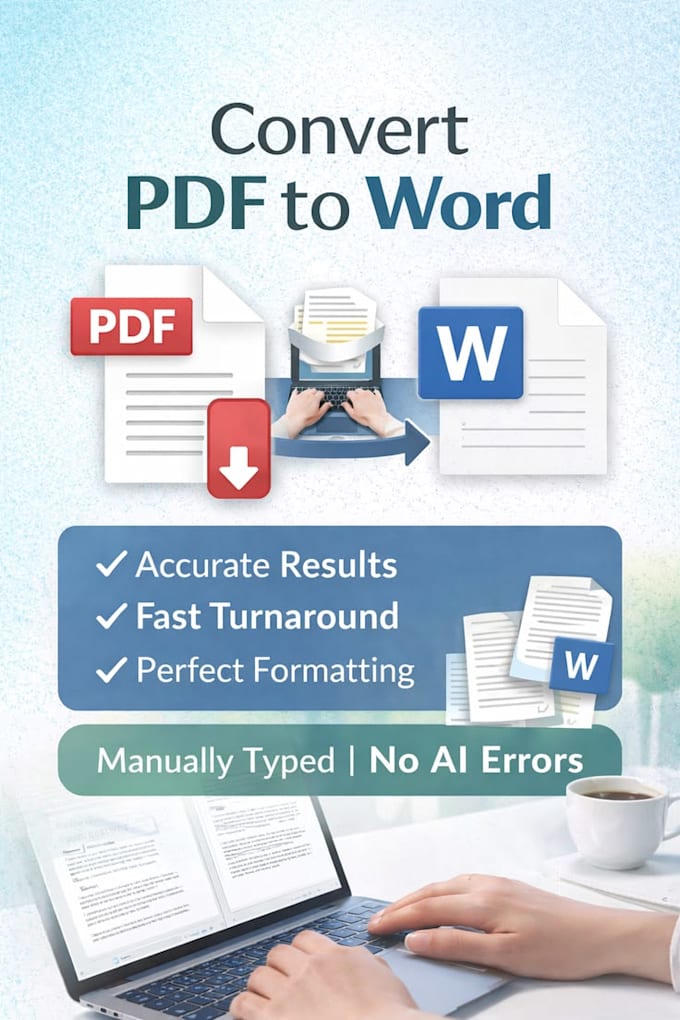 convert PDF or handwritten notes to word