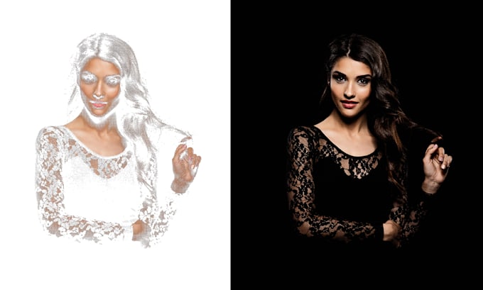 create dtf halftone designs for black tshirts