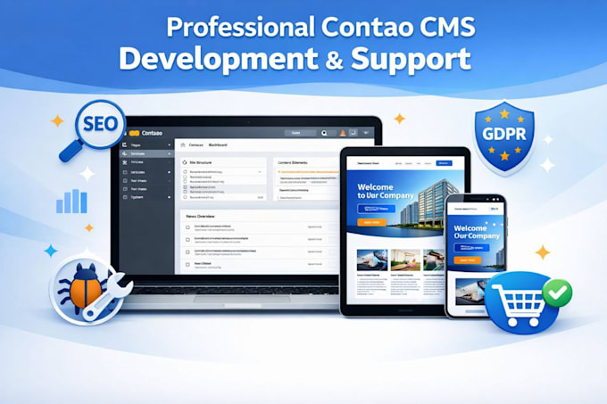 build, customize, or fix your contao cms german website fast