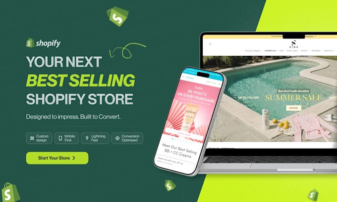 design or build your shopify website, shopify store design, or redesign