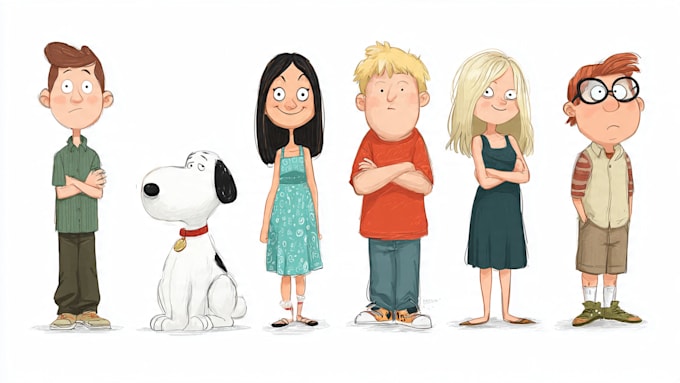 draw cartoon character design