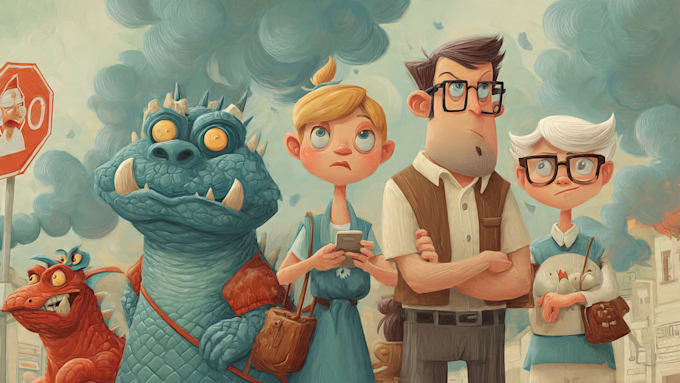 draw cartoon illustration art