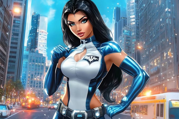 draw illustration caricature superhero from your potrait