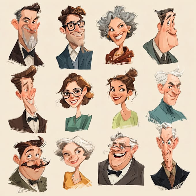 draw a funny caricature with my style