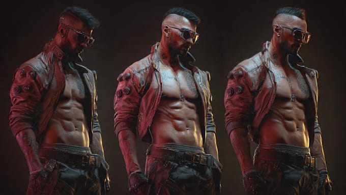 cyberpunk character, original character design