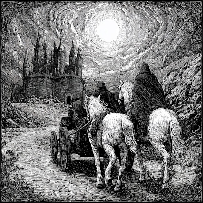 do dark medieval art illustration for you