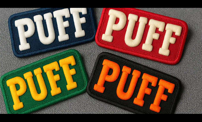 high quality 3d puff embroidery digitizing for caps and logo