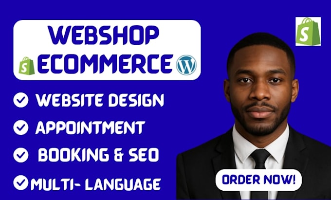 build webshop wordpress ecommerce website ionos godaddy bluehost hostinger duda