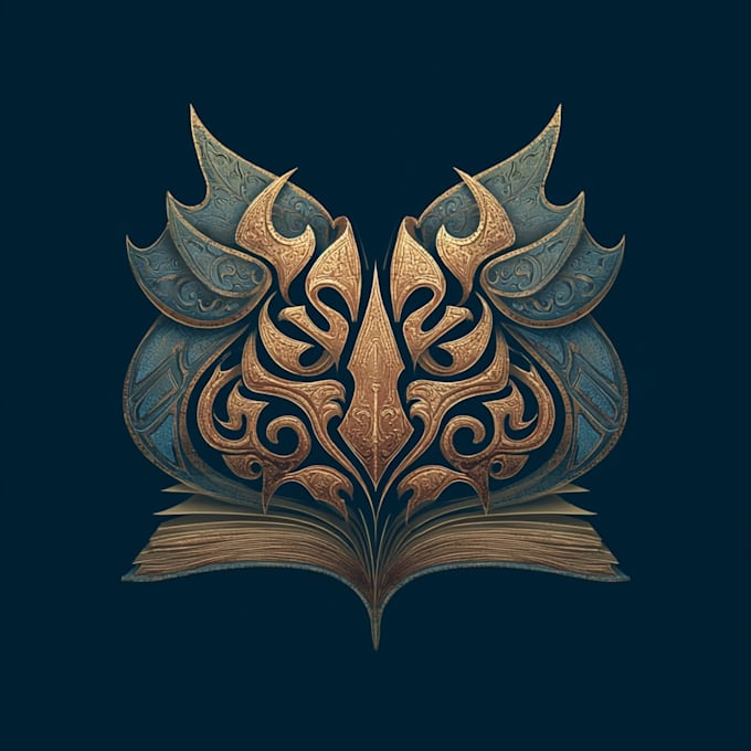do a fantasy book novel series logo