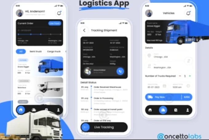 build logistics website, trucking, dispatch, freight brokerage cargo app