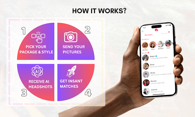 create realistic ai pictures for tinder, hinge, bumble and dating profile