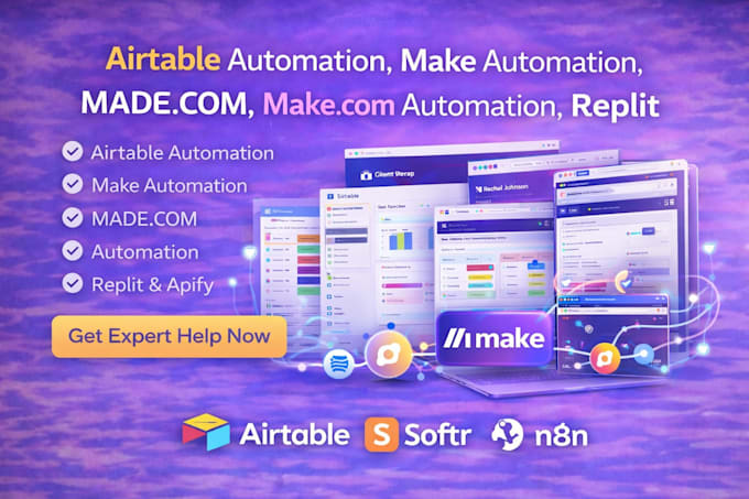 airtable automation, make automation made com make com automation  replit apify