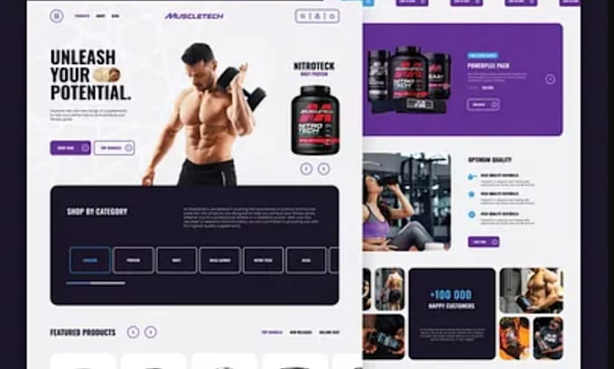 design or redesign a modern high converting shopify gym and fitness store