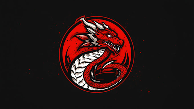 design a powerful dragon logo for your brand