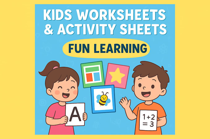 create engaging children worksheets, activities, puzzle book, printable learning