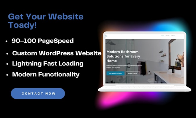 a modern, fast wordpress website with high pagespeed