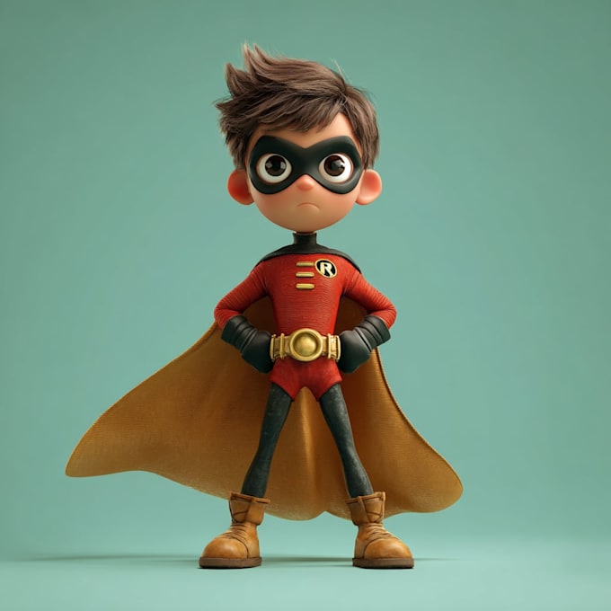 create a awesome superhero cartoon character