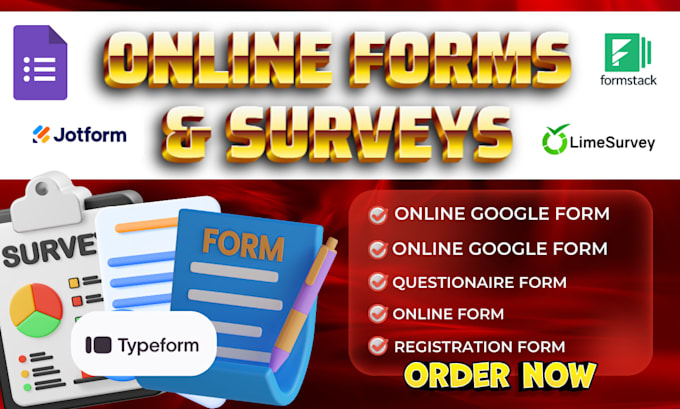 create responsive online form, online survey jotform, google form, questionnaire