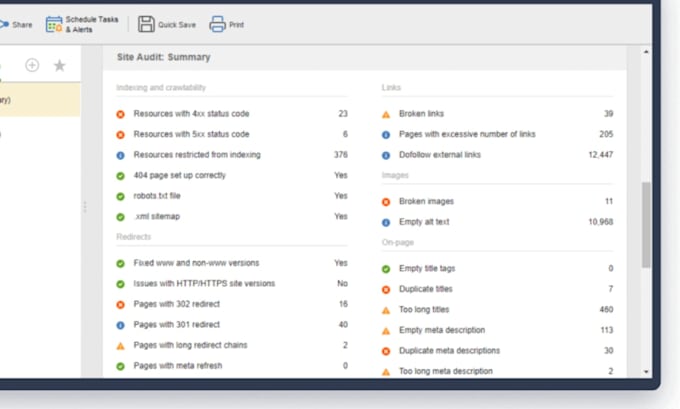 do onsite optimization, site audit, onpage, and technical SEO for websites