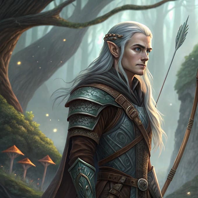 fantasy character for dnd, pathfinder, etc