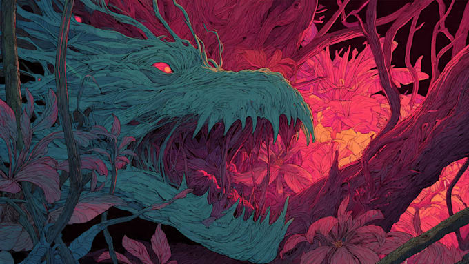 make amazing dark art, psychedelic stoner illustration