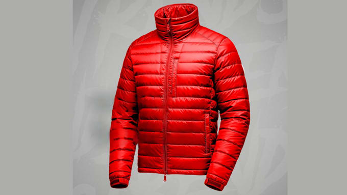 design 3d puffer jacket varsity jacket bomber jacket model render with animation