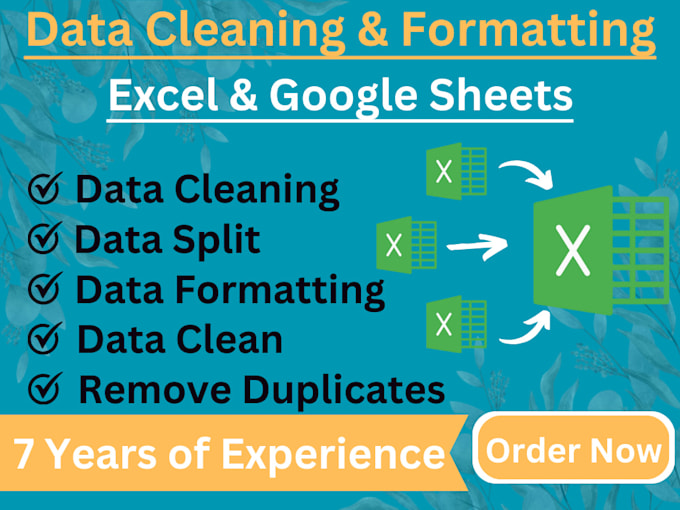 clean raw data in excel or google sheets