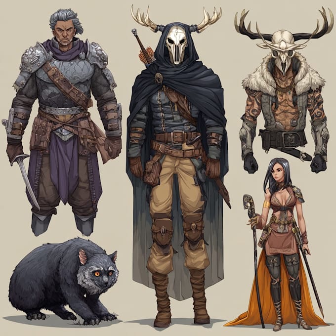 Create a character concept art for your manga or video game by ...